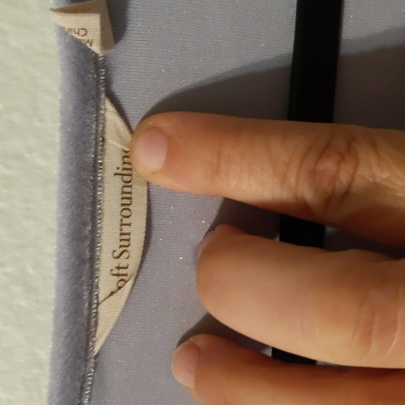 Soft Surroundings Women's Velvet And Lace Trim Tunic Top - Picture 4 of 6